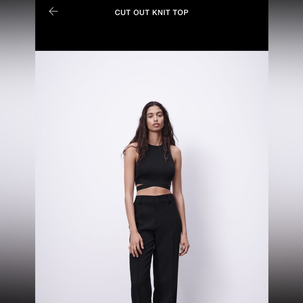 ZARA Cut Out Top. Size S. 100% New.